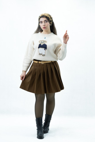 دامن فوتر پلیسه کوتاه