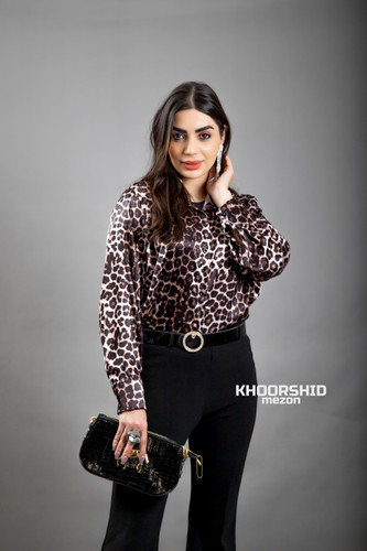 خرید شومیز پلنگی ساتن