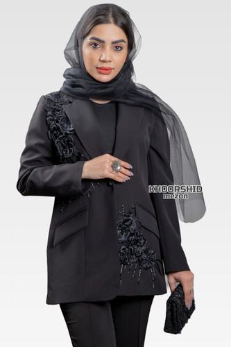 کت مجلسی زنانه گل برجسته