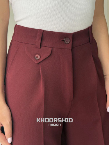شلوار بگ زرشکی