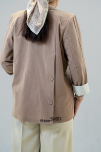 کت لنین مدل زارا رنگ موکا